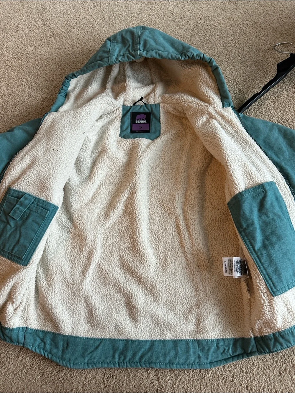 Berne Sherpa-Lined Softstone Duck Hooded Jacket